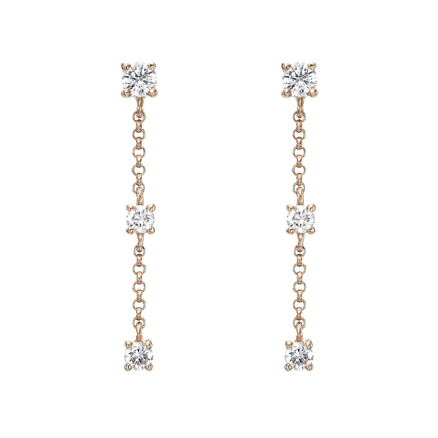 3 Drop Diamond Finley Earrings