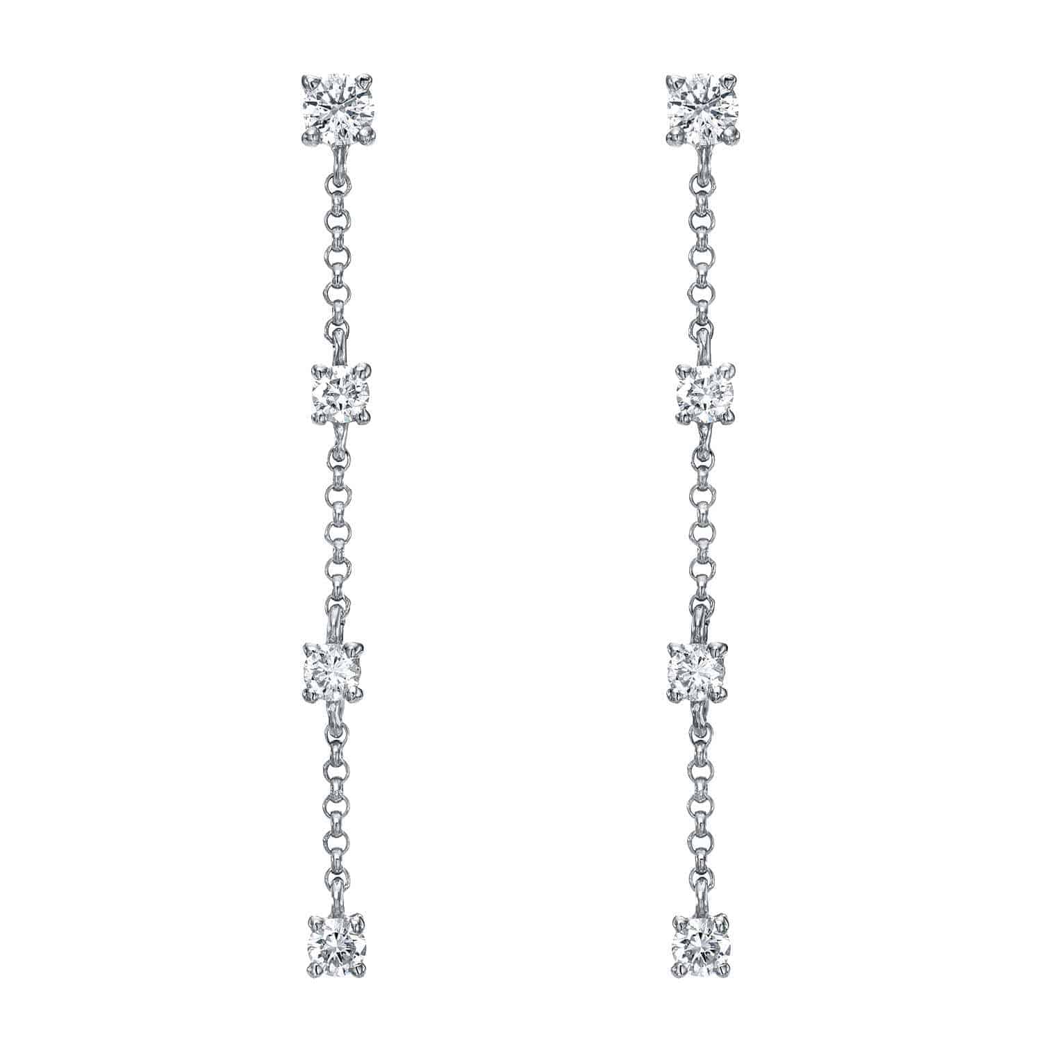 4 Drop Diamond Finley Earrings