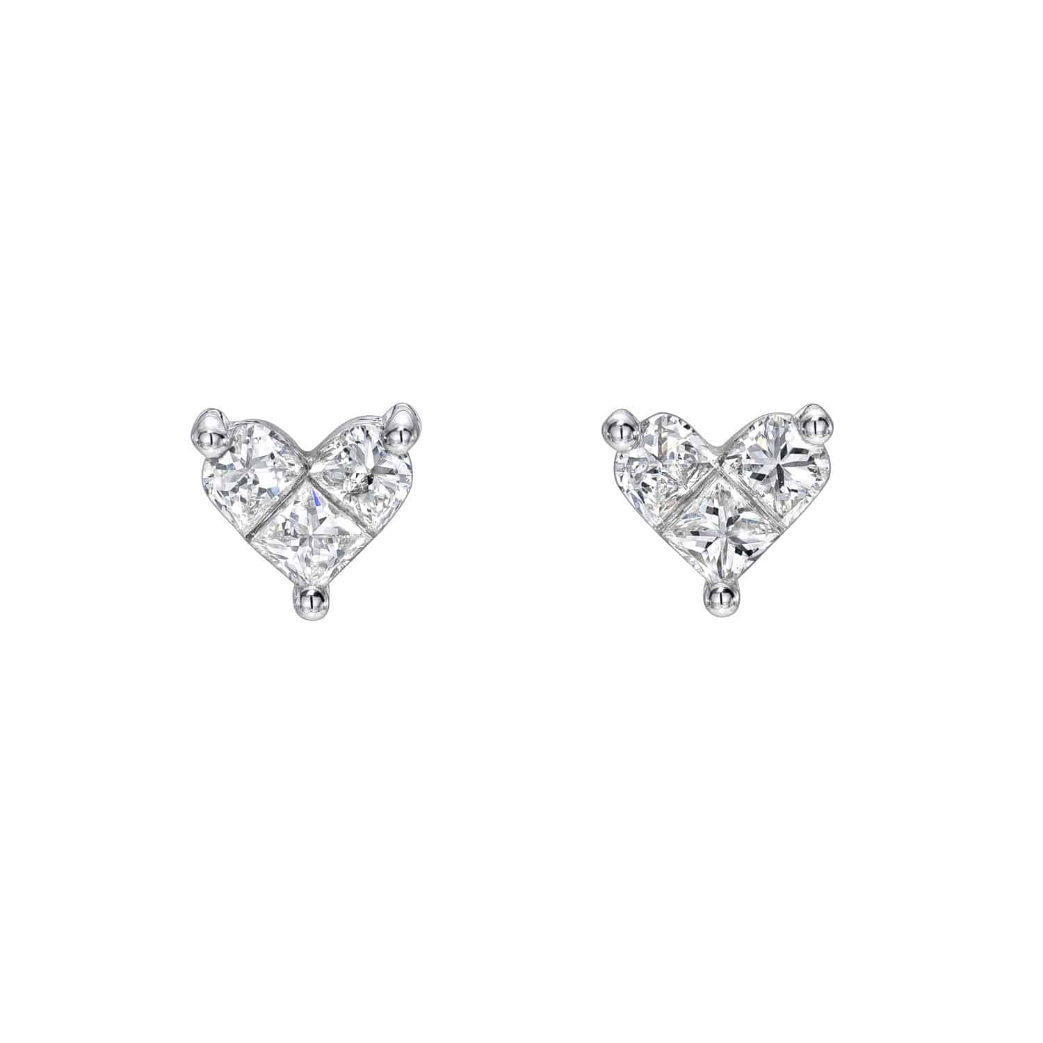 Diamond Heart Clementine Studs