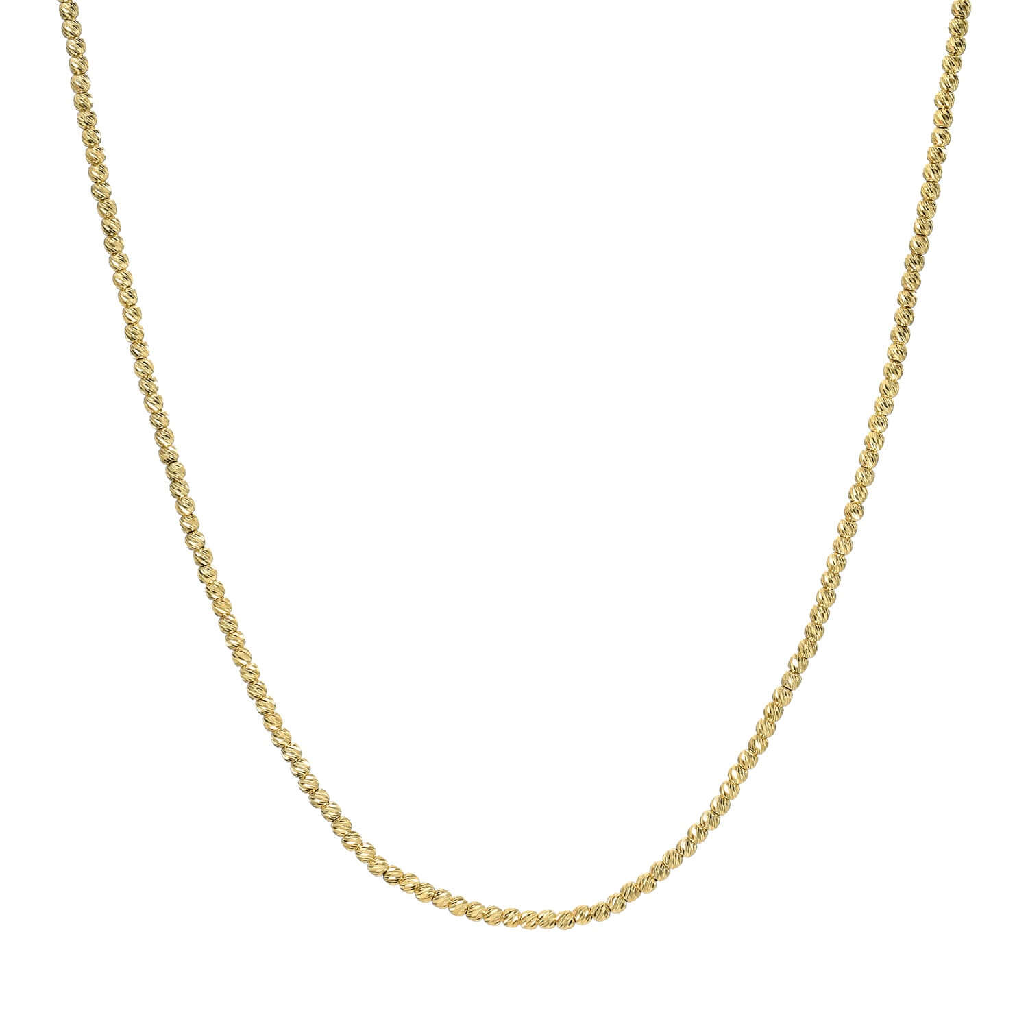 The Harper Necklace, featuring a simple gold rope chain design, is displayed against a white background to highlight its timeless minimalist jewelry style.