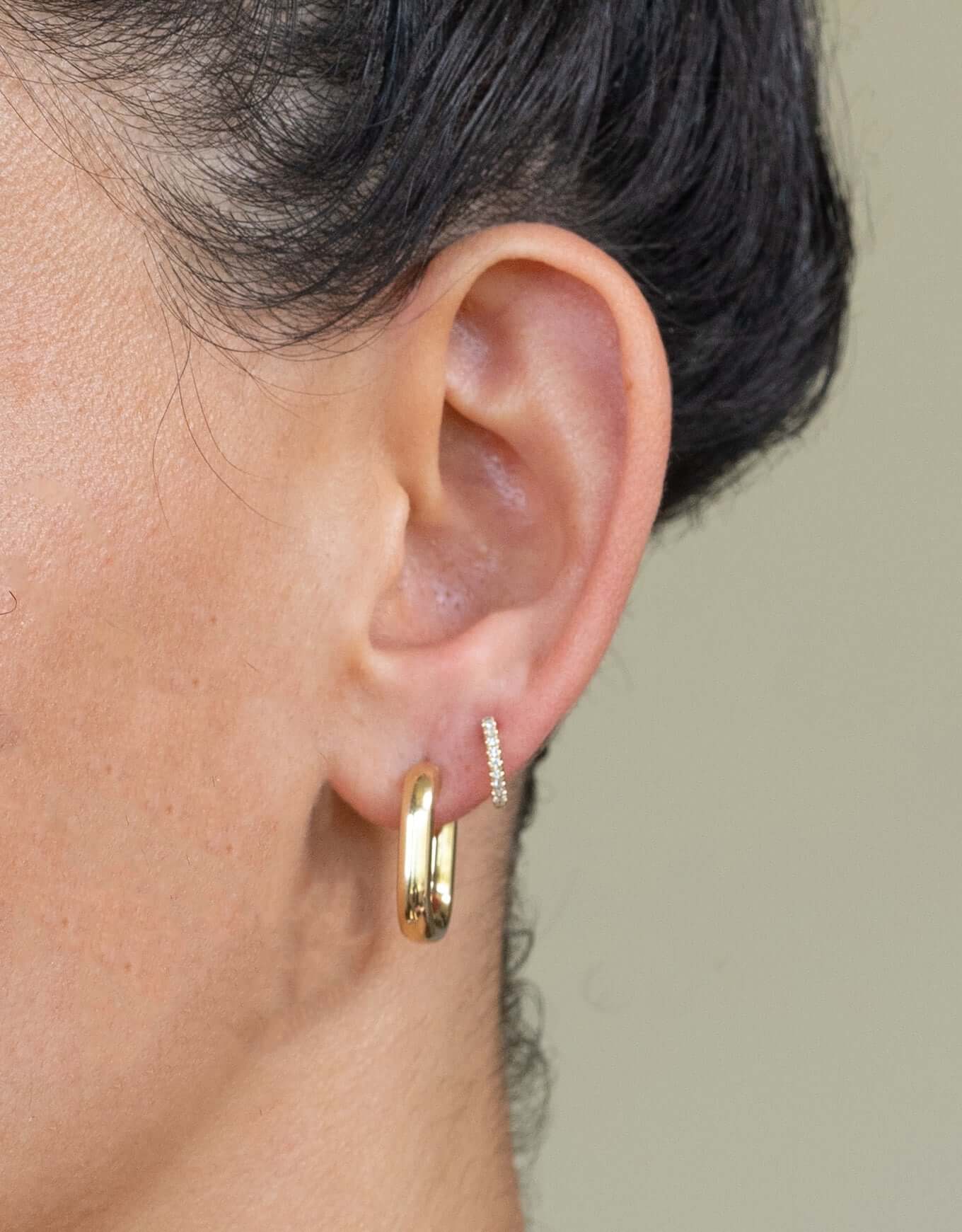 Plain Chunky Square Hoops