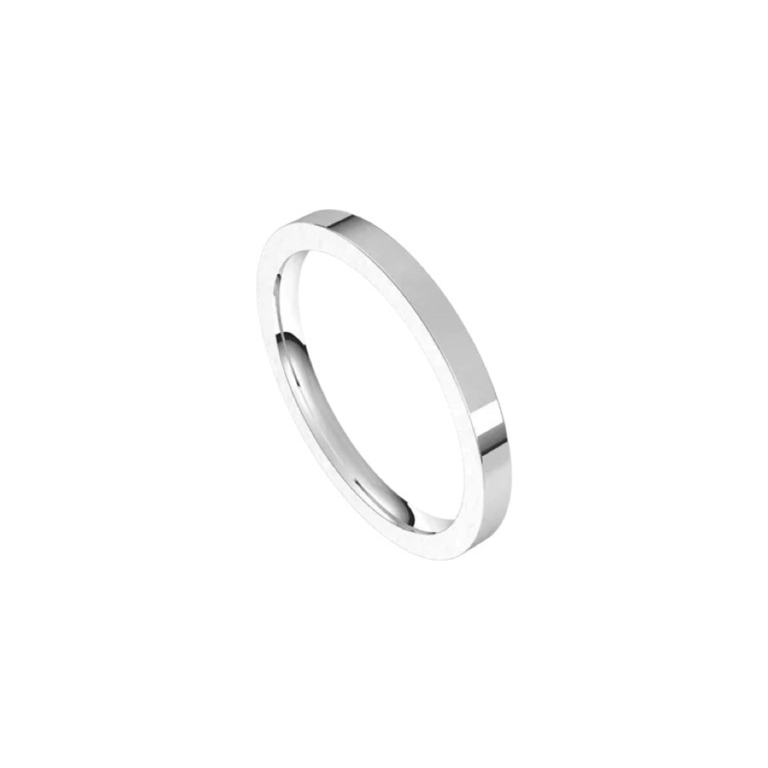 The 2mm Flat Wedding Ring from Janet Heller Fine Jewelry features a smooth and shiny polished 14KT gold surface. This ring is designed for both men and women. It can be stacked with your engagement ring or it can be worn alone as a men's wedding band.