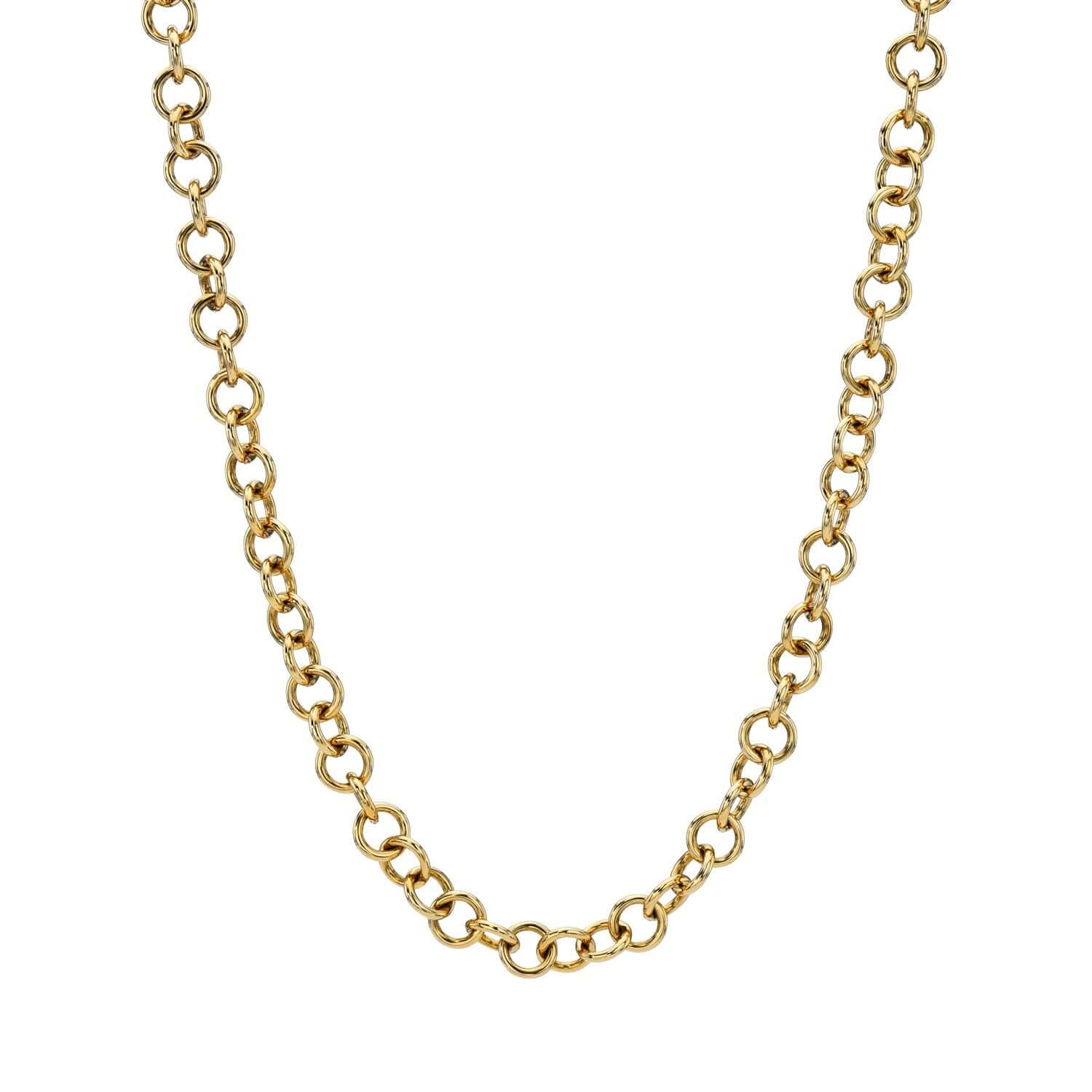 Round Link Phoenix Chain necklace from Janet Heller Fine Jewelry, featured on a plain white background. For inquiries or customizations, contact us directly.