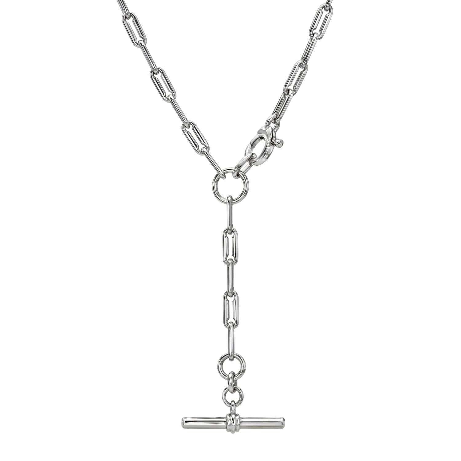The Toggle Link Kristen Necklace from Janet Heller Fine Jewelry is crafted in 14KT gold. The link necklace features a toggle design and a loop perfect for holding a charm. The necklace can be worn alone or layered with other chains.