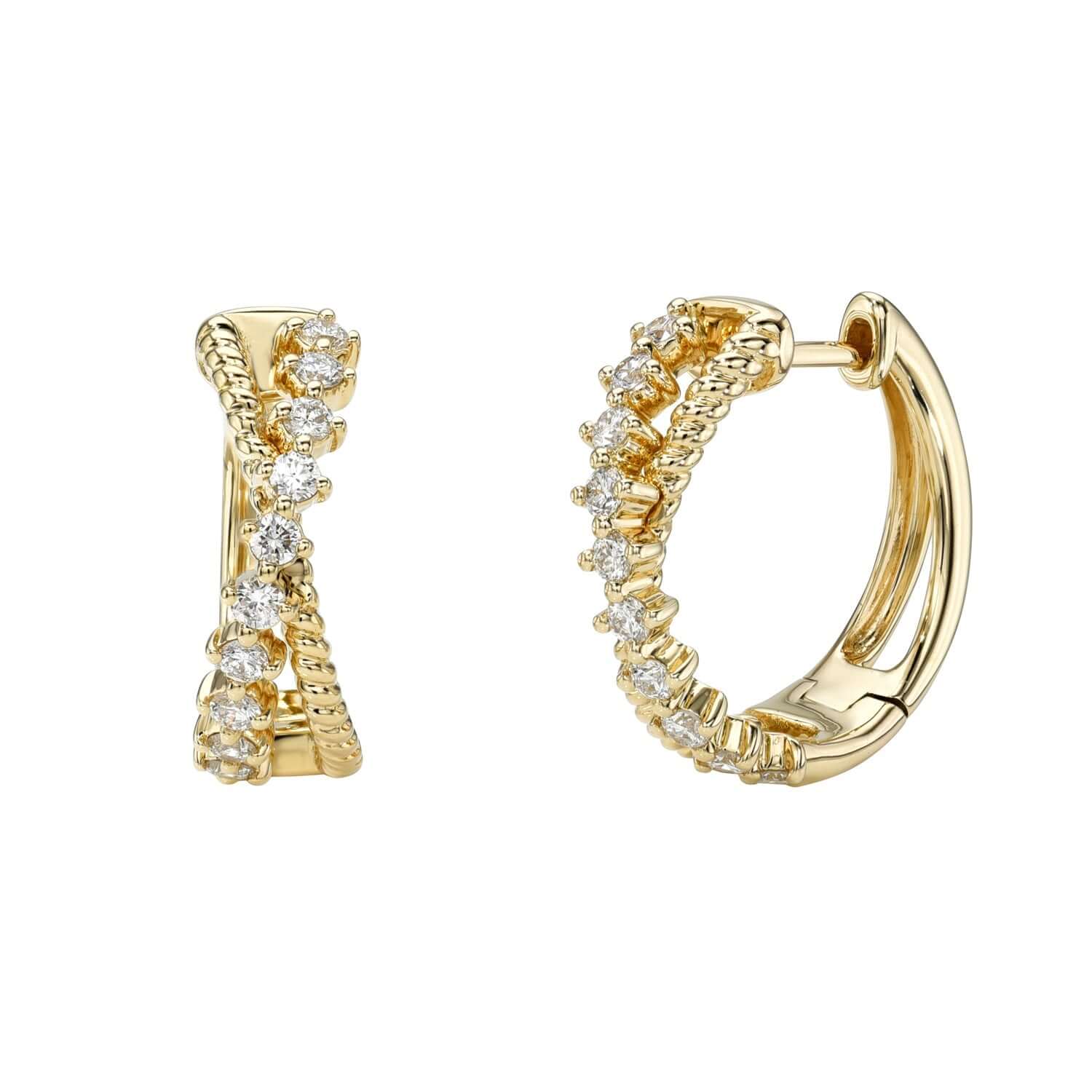 Diamond Criss Cross Hoops