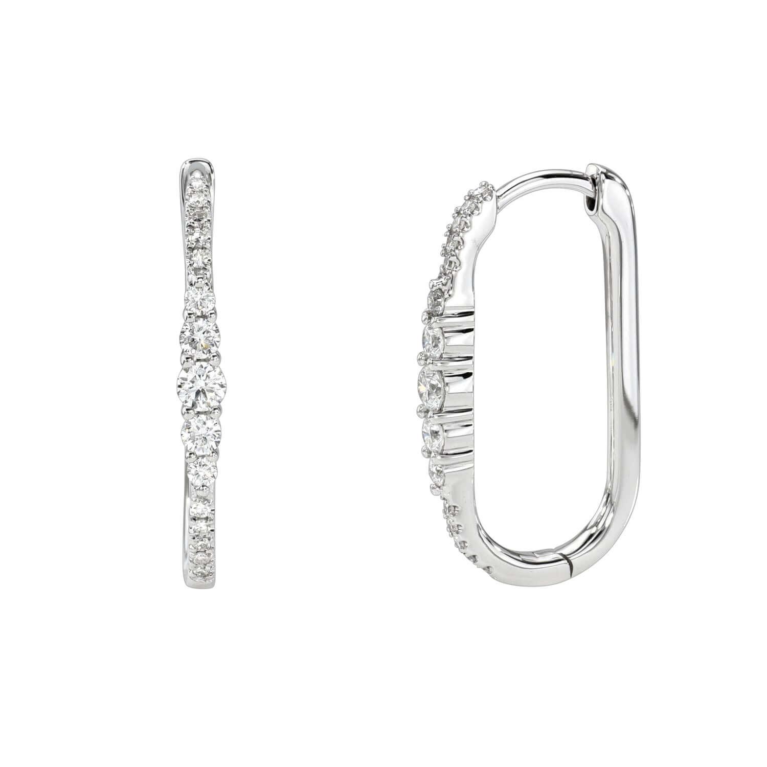 Oval Diamond Stella Earrings