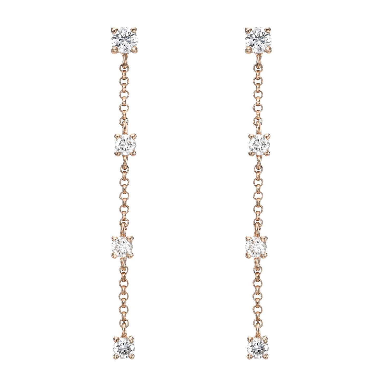 4 Drop Diamond Finley Earrings