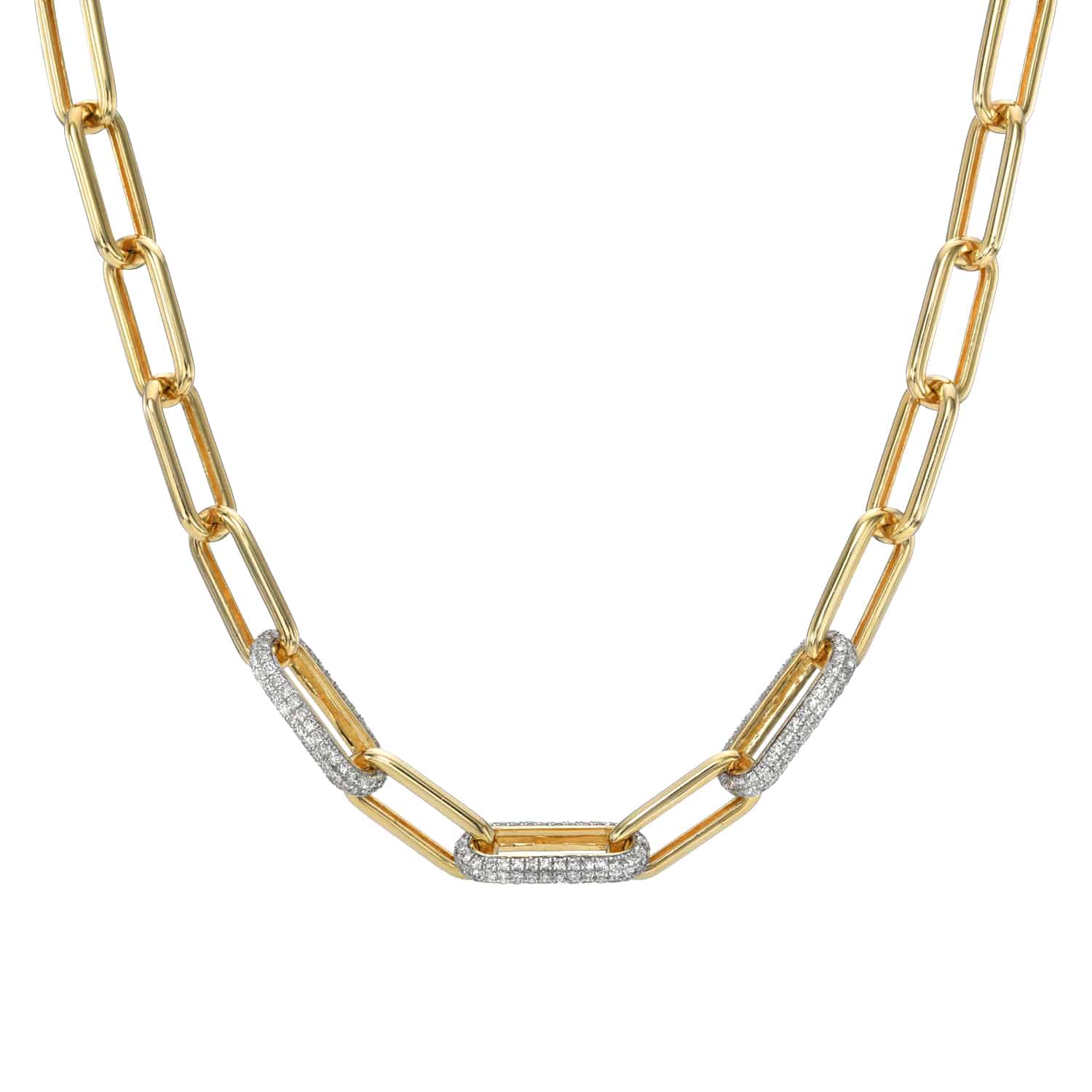 Chain Link Diamond Eliza Necklace