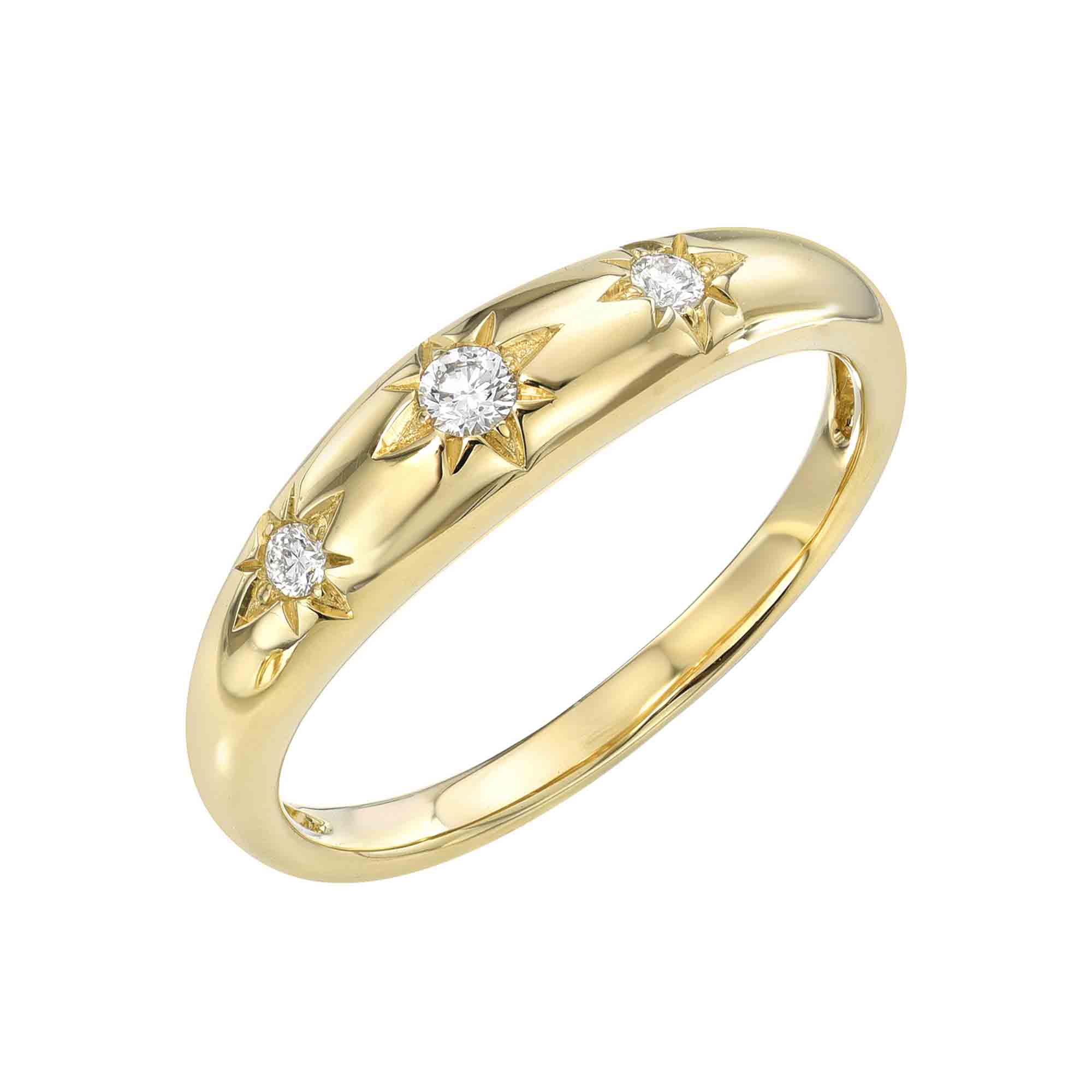 Diamond Star Dome Ring