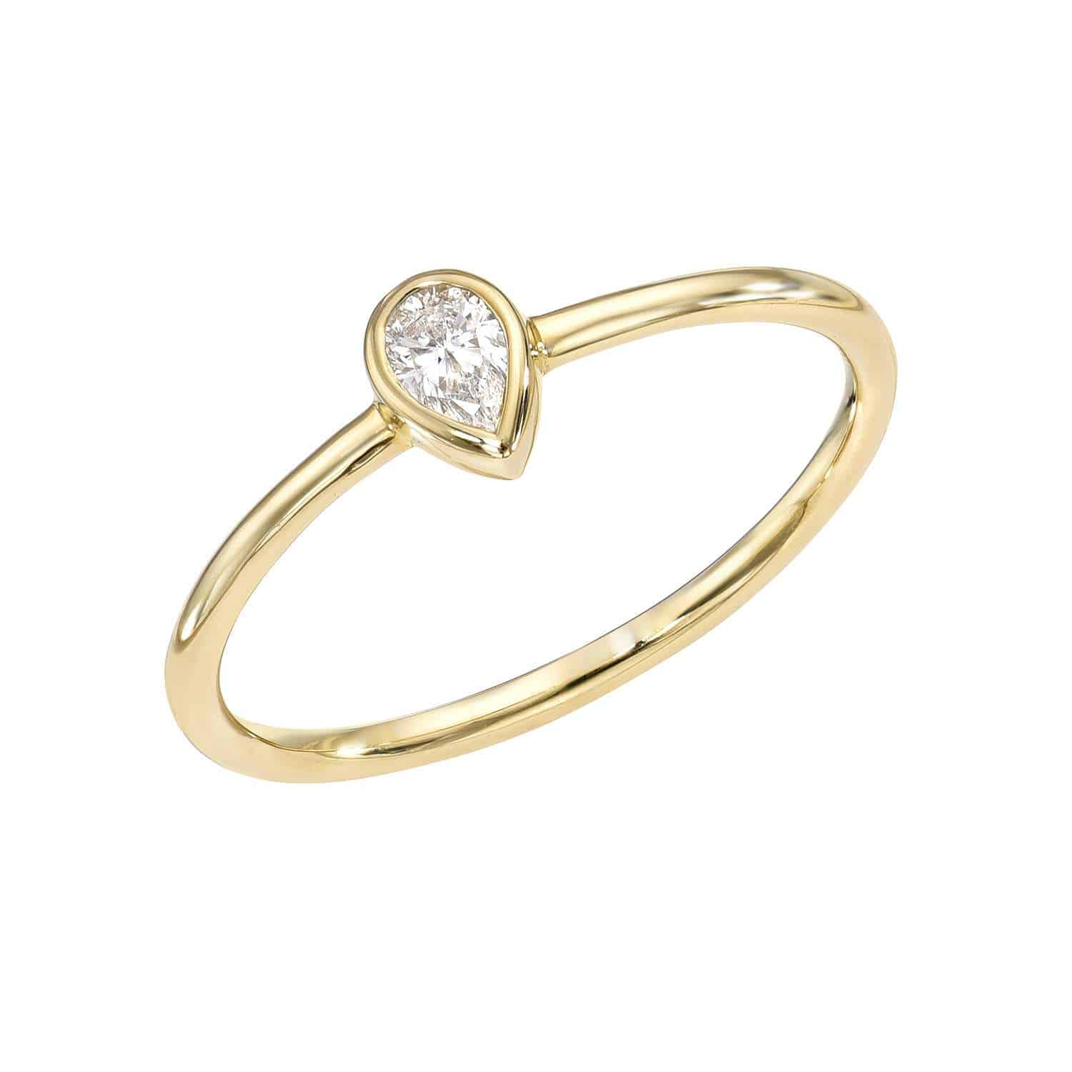 Pear Cut Diamond Ring