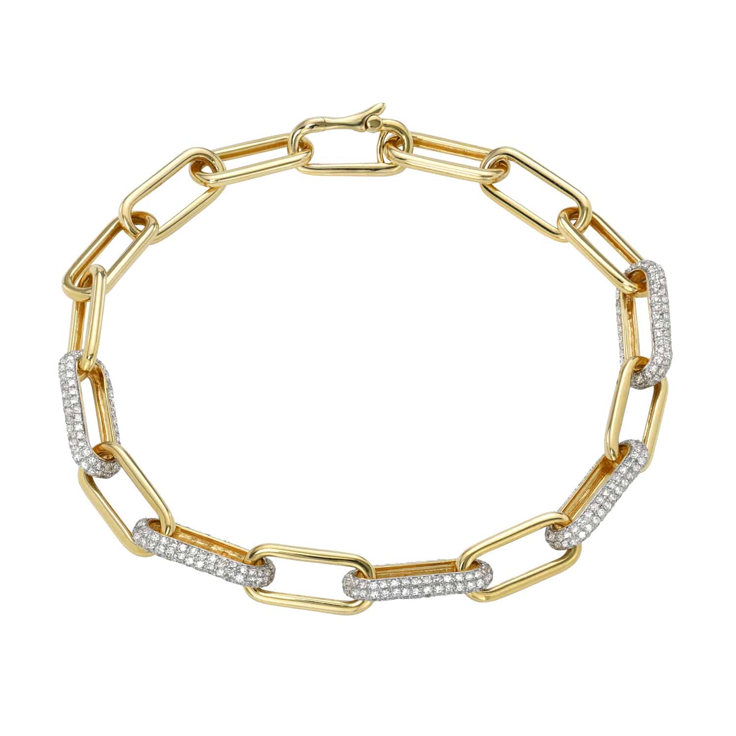 Alternating Diamond Link Bracelet