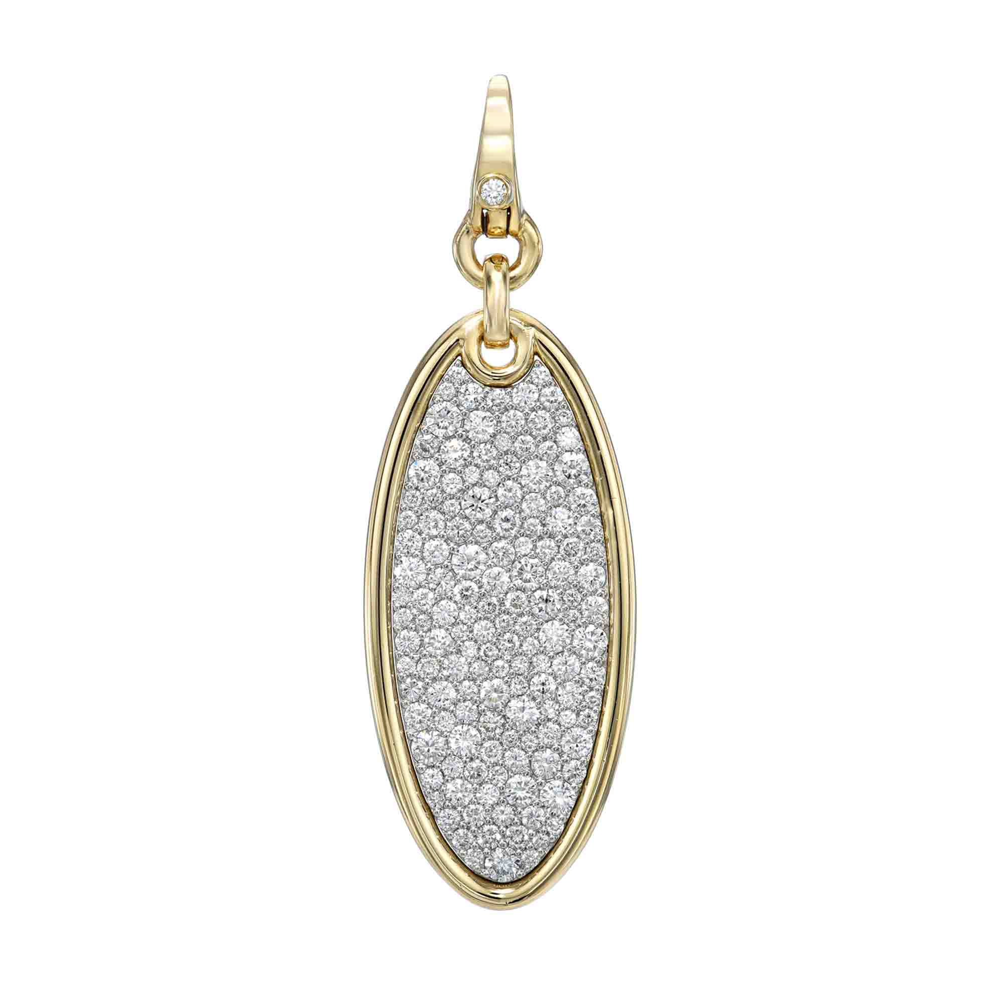 Oval Diamond Charm