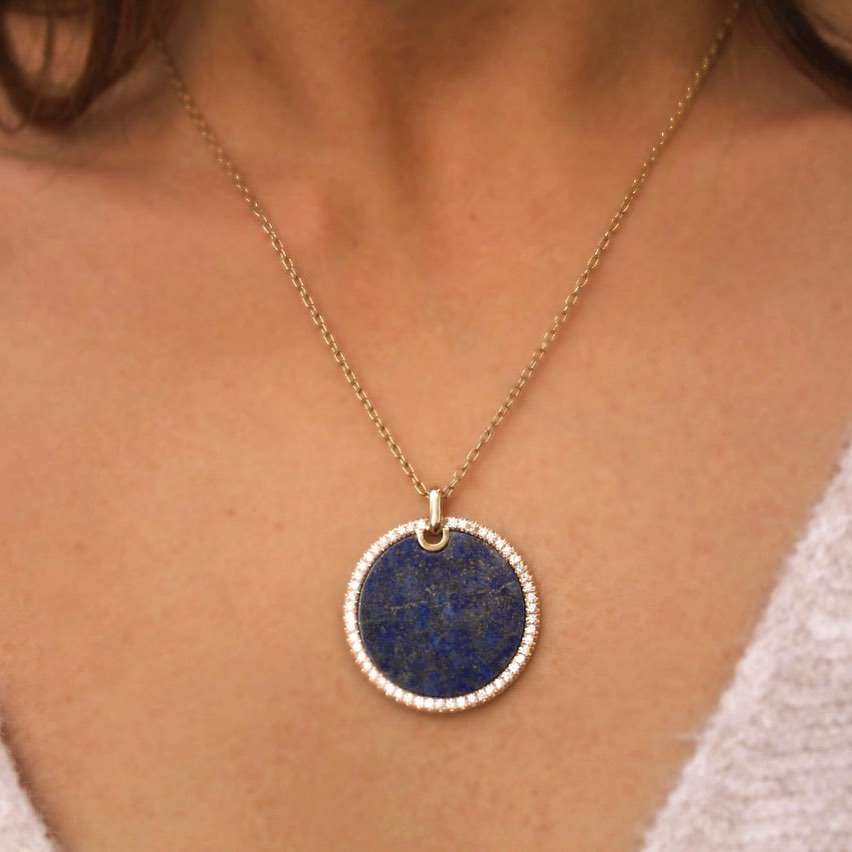 Large Lapis Pendant Necklace