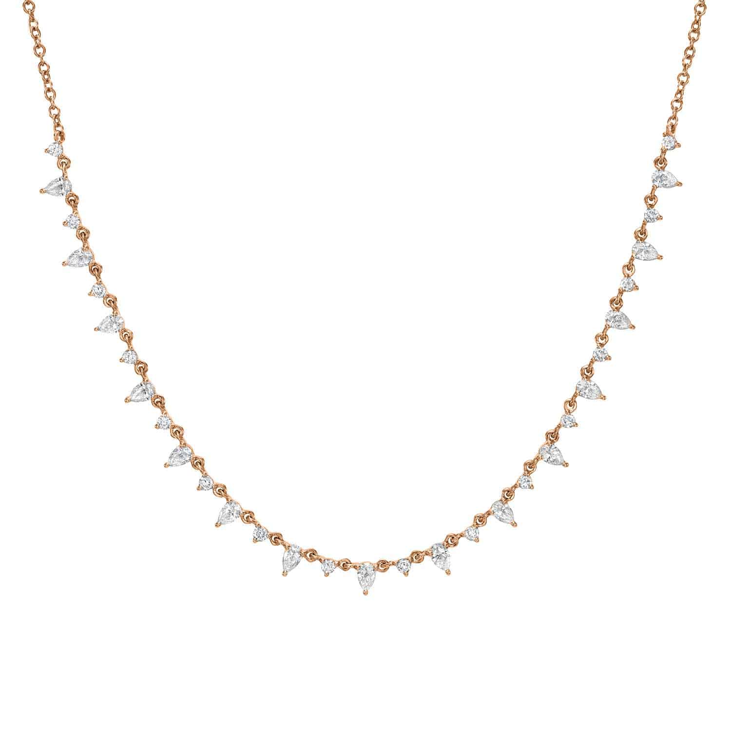 Pear Shaped Diamond Necklace