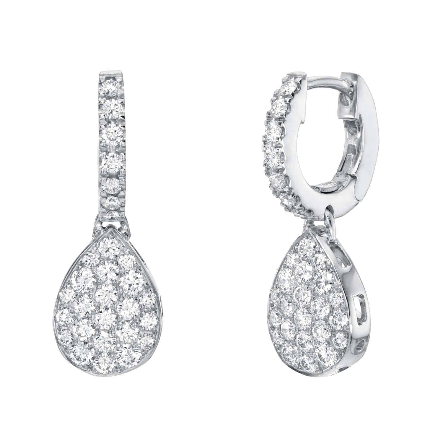 Pear Shaped Diamond Earrings