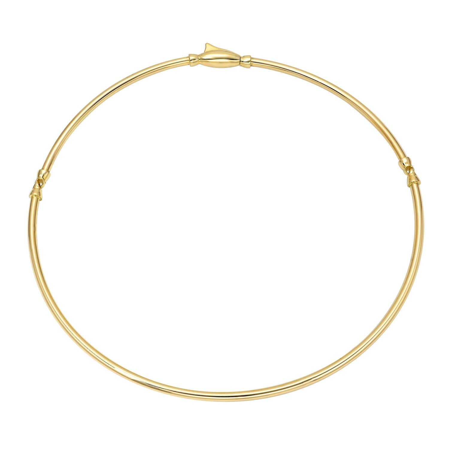A sleek, minimalist Gold Tube Choker featuring a thin gold band and subtle clasp, showcased on a white background—an understated piece of fine jewelry ideal for everyday elegance.