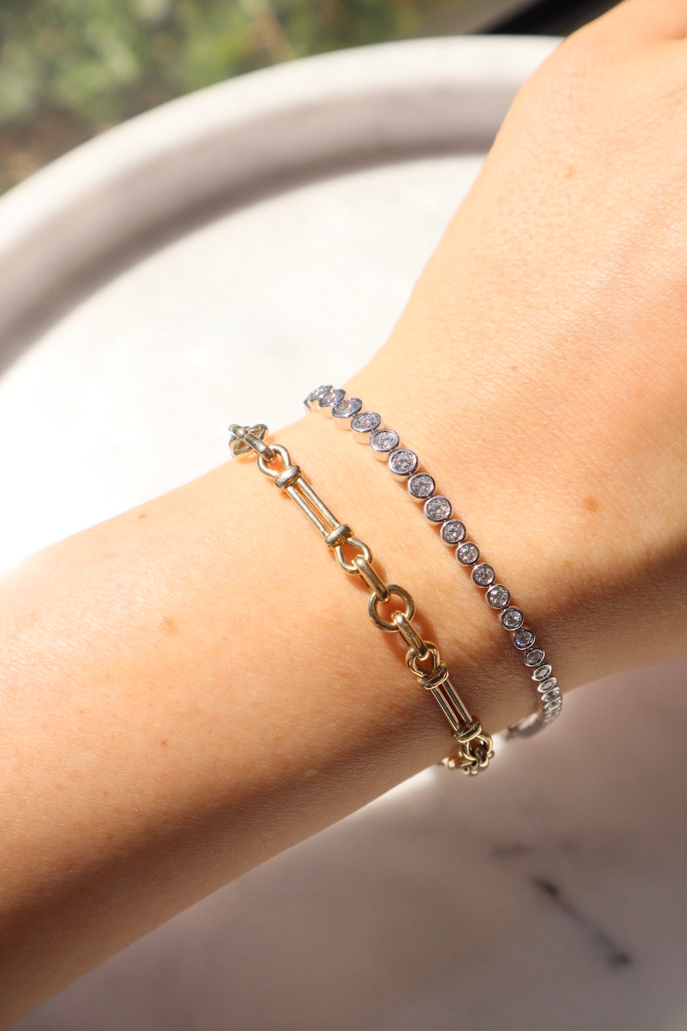 Graduating Bezel Diamond Tennis Bracelet