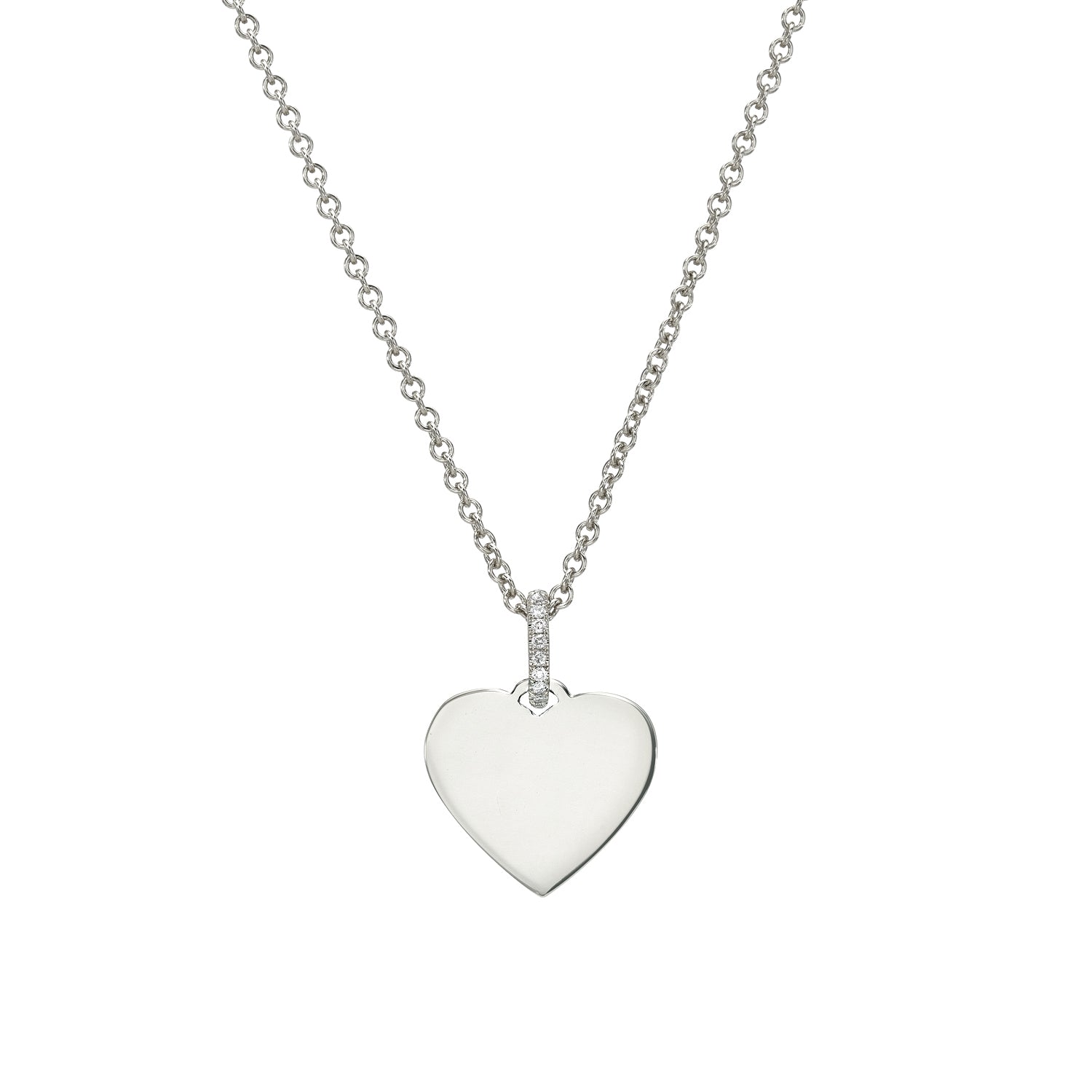 Mini Heart Engravable Pendant Necklace