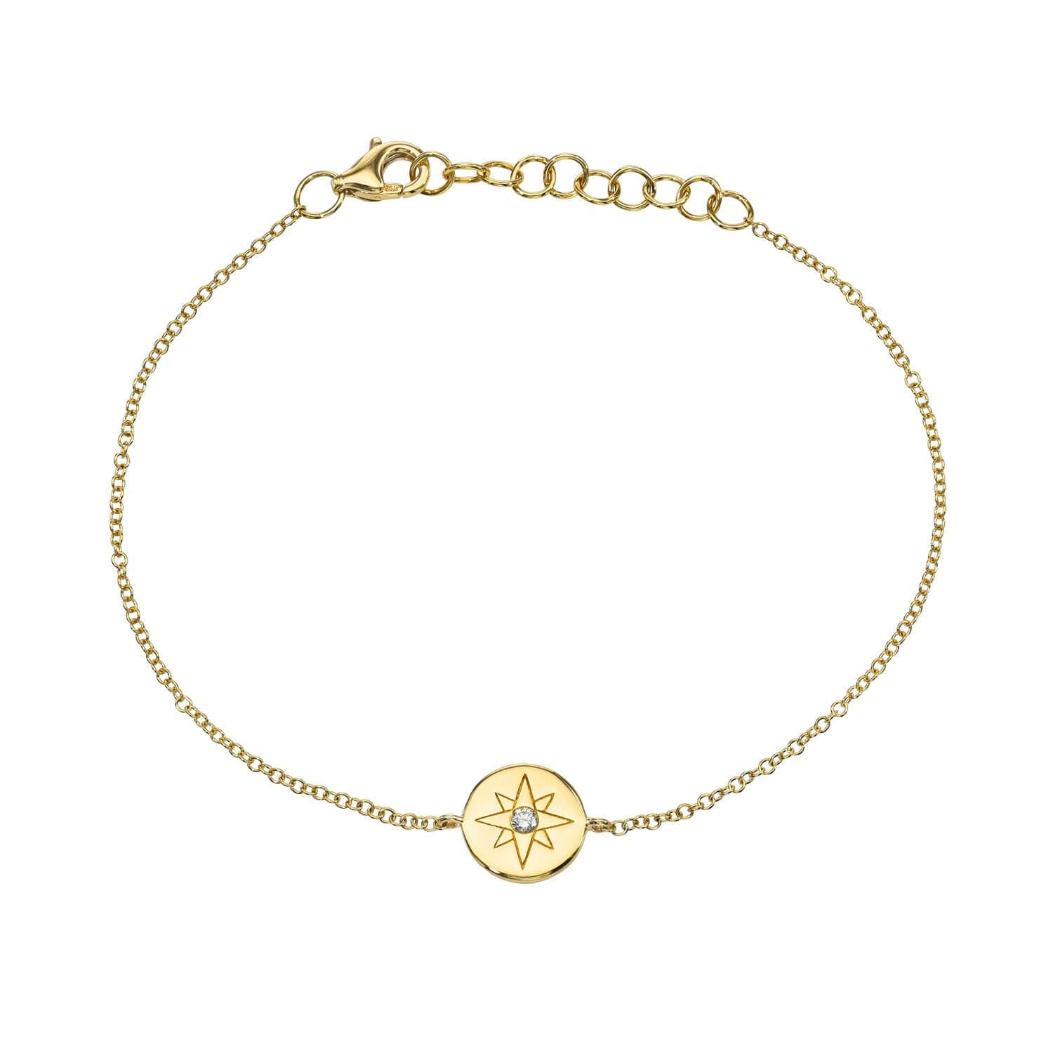 Celestial Star Diamond Disc Bracelet