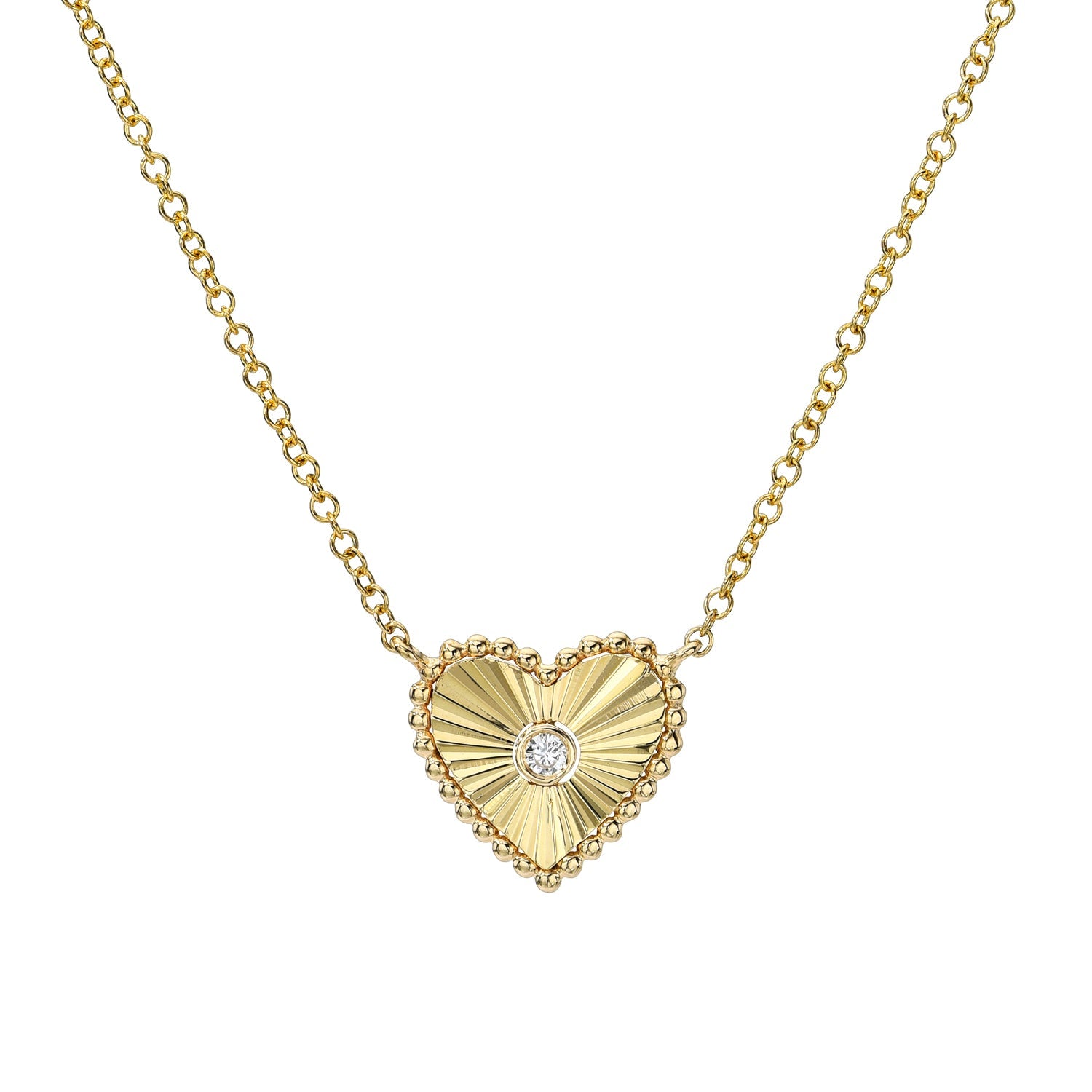 Mini Diamond Ridge Heart Necklace