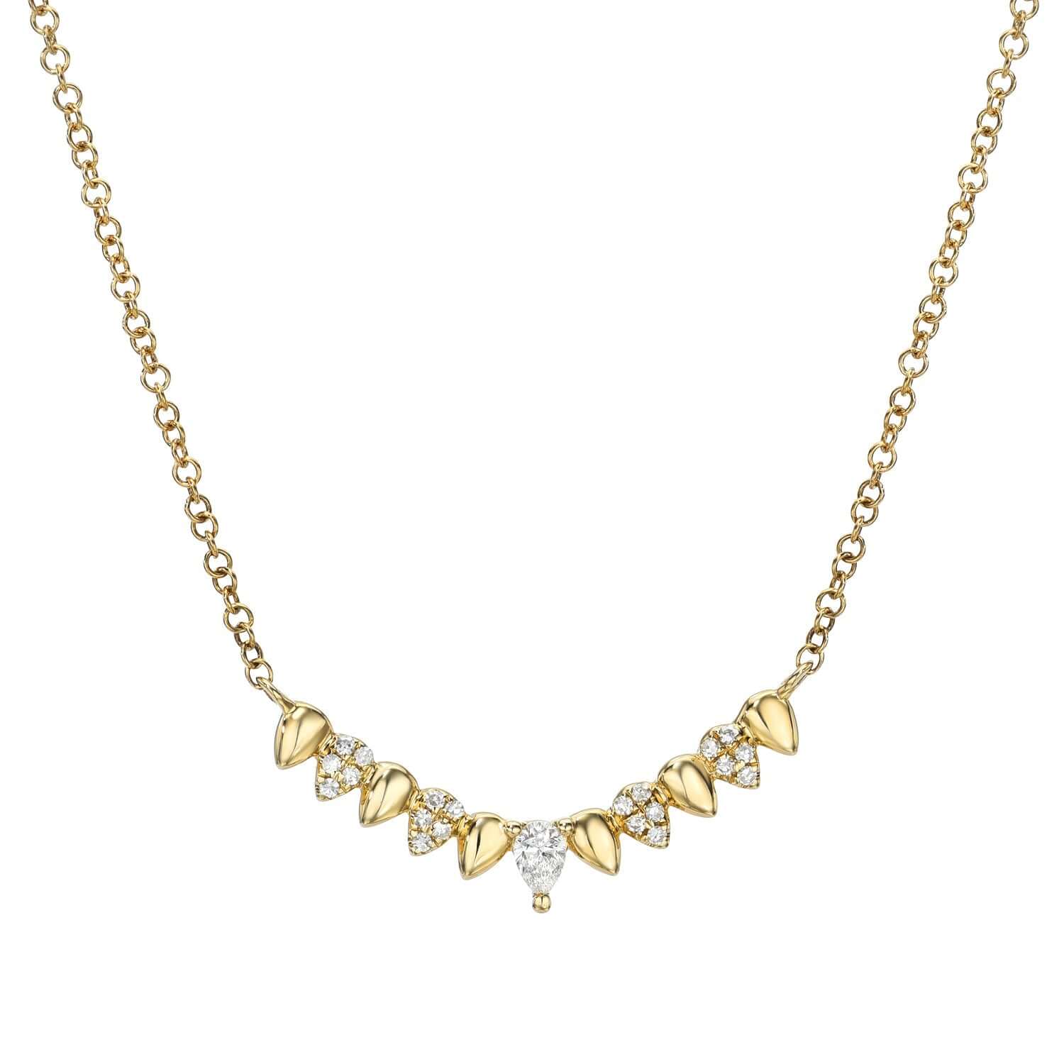 Alternating Pear Shaped Graduated Necklace