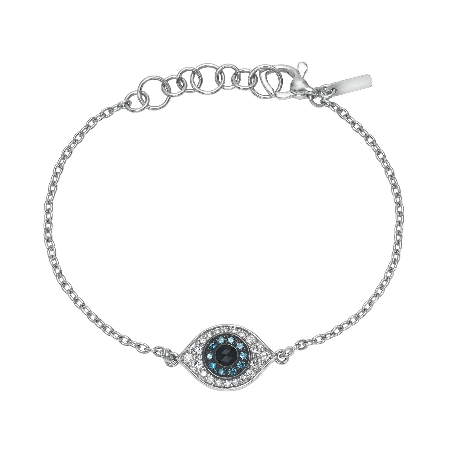 Blue Diamond Evil Eye Bracelet