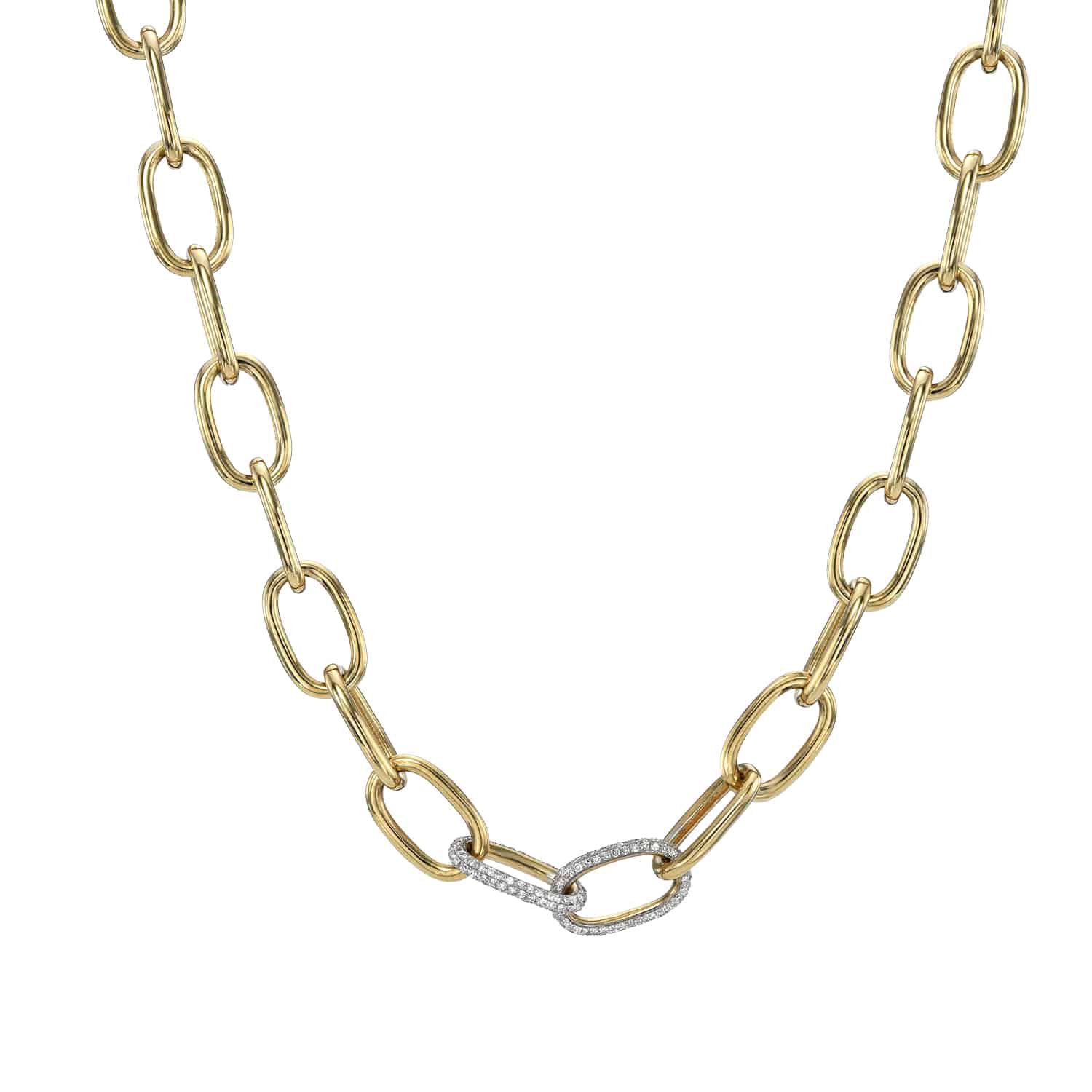 Chain Link Diamond Preston Necklace