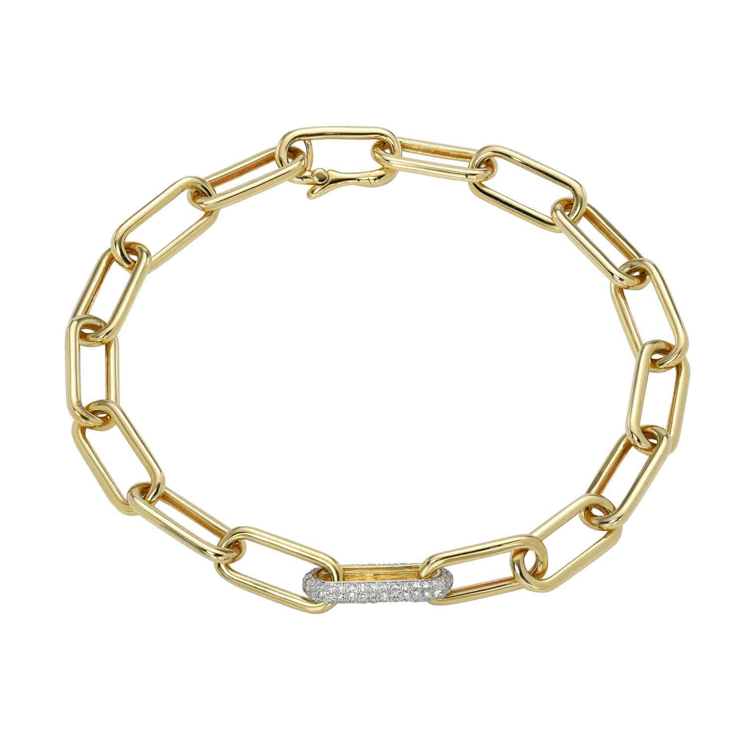 Single Diamond Chain Link Bracelet