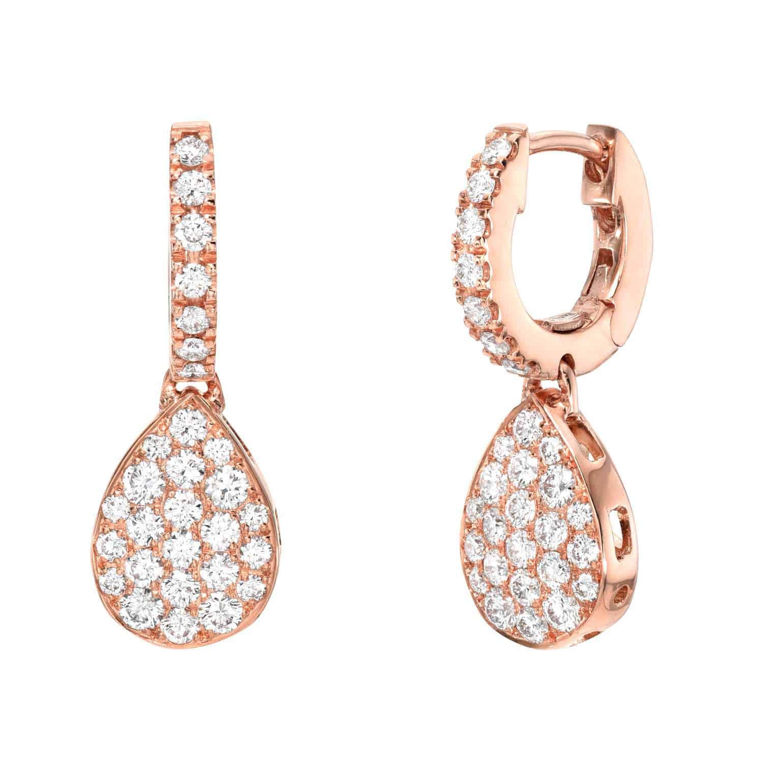 Pear Shaped Diamond Earrings