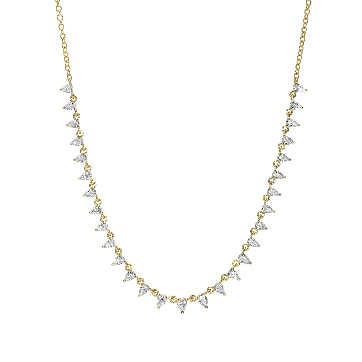 Pear Diamond Georgia Necklace